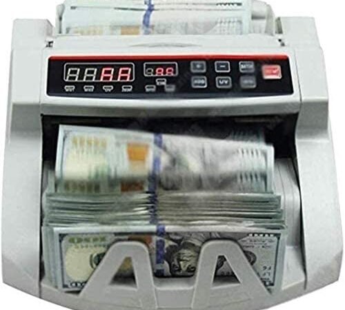 WSMLA Contar el Dinero Contador Billete Falso de detección Efectivo Bill Máquina de Contar MG Países Detector UV/falsificados, como EE.UU.  Dólar Euro Canadá Japón Etc.