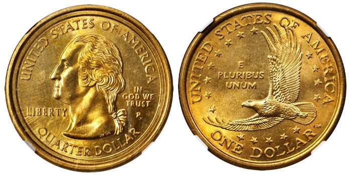 2000 Sacagawea Dollar / Washington Quarter Mule – The $1.25 Coin