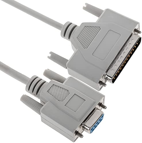 BeMatik - Serie de cables para TPV compatibles con EPSON DB25 Macho y DB9 Hembra de 1,8m