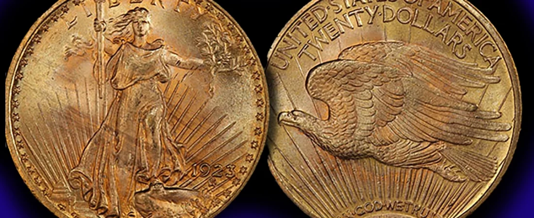 Doble águila de Saint-Gaudens con lema, 1908-1933