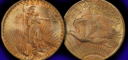 Doble águila de Saint-Gaudens con lema, 1908-1933